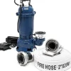 Nature Pro Pompe Submersible Bleue 1500W - 22800 l/h, Tuyau 20m, Câble 10m, Hauteur 10m - Idéale Évacuation et Drainage Chantier* Wc Chimique Et Broyeur