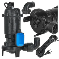 Geko Pompe WQD 750W Avec Broyeur Et Couteaux De Coupe Pour Eaux Sales* Wc Chimique Et Broyeur