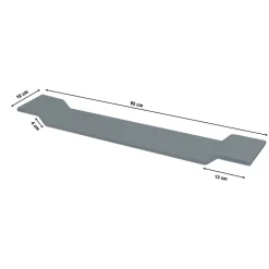 Bernstein Pont de baignoire en fonte minérale PB4208 - 85x16cm - Gris mat* Tablier Et Habillage De Baignoire