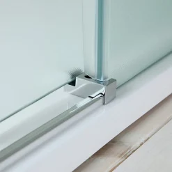 Kiamami Valentina Porte de douche 120 cm pour niche porte fixe droite en verre mat - dream* Porte De Douche