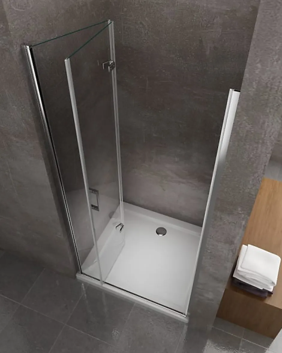 Laneri Porte de douche 6 mm pliante pour installation en niche - 88-91,5