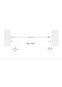 Laneri Porte de douche 6 mm pliante pour installation en niche - 93-96,5