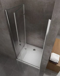 Laneri Porte de douche 6 mm pliante pour installation en niche - 73-76,5* Porte De Douche