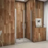 AICA Sanitaire Porte de douche battante 75cm en verre anticalcaire Porte de douche Hauteur 197cm