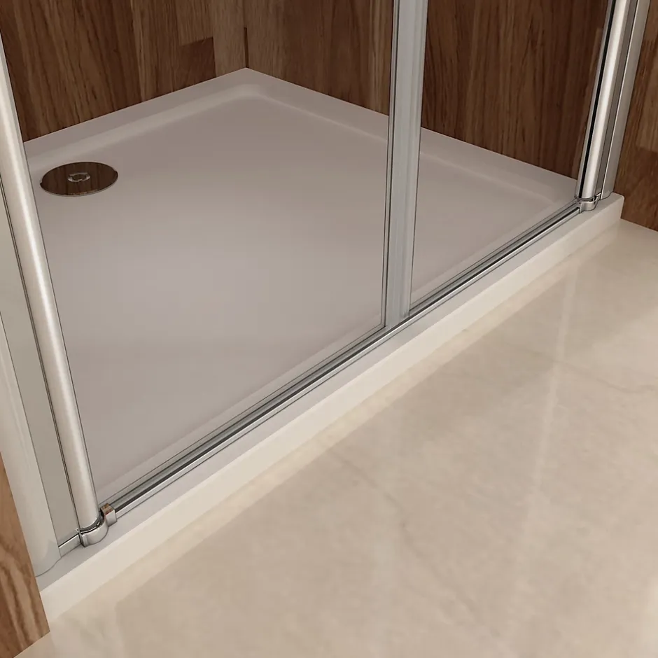 AICA Sanitaire Porte de douche battante 75cm en verre anticalcaire Porte de douche Hauteur 197cm