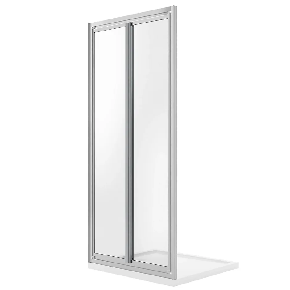 Porte de Douche 75CM H198 Verre Transparent Ouverture Saloon 2 Parois Pivotantes mod. West