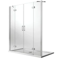 Porte de douche 200CM H190 Verre Transparent avec Easy-Clean mod. Flip Porte + Porte