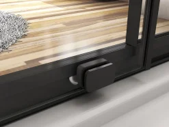 AICA Sanitaire Porte de douche coulissante 140cm en verre anticalcaire porte de douche Noir mat avec l'amortisseur Hauteur 195cm* Porte De Douche