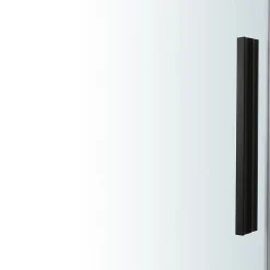 GoodHome Porte de douche coulissante Ezili transparent profilé noir 100 cm