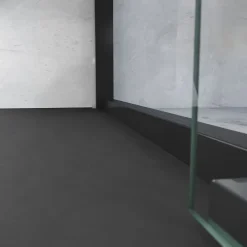 Schulte Porte de douche coulissante droite l.120 x H.200, verre transparent, profilé noir, Trend2.0