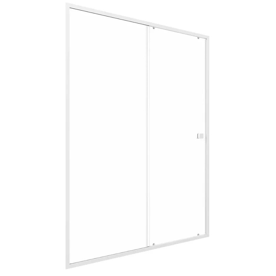 Galedo Porte de douche coulissante blanc Spot transparent 140cm