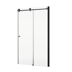 Schulte Porte de douche coulissante l.120 x H.200 cm, verre transparent, profilé noir mat, MasterClass* Porte De Douche