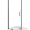 Laneri Porte de douche de 8 mm à battant pour installation en niche H.200 réversible - 74-78 cm