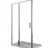 Laneri Porte de douche de 6 mm avec un petite paroi et une porte à battant dans la même ligne - 137-140 cm