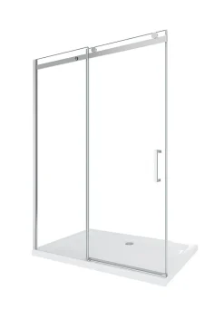 Laneri Porte de douche de 8 mm pour installation en niche H.190 avec ouverture coulissante et rèversible - 130 cm