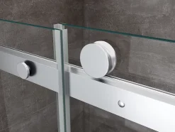 Laneri Porte de douche de 8 mm pour installation en niche H.190 avec ouverture coulissante et rèversible - 180 cm