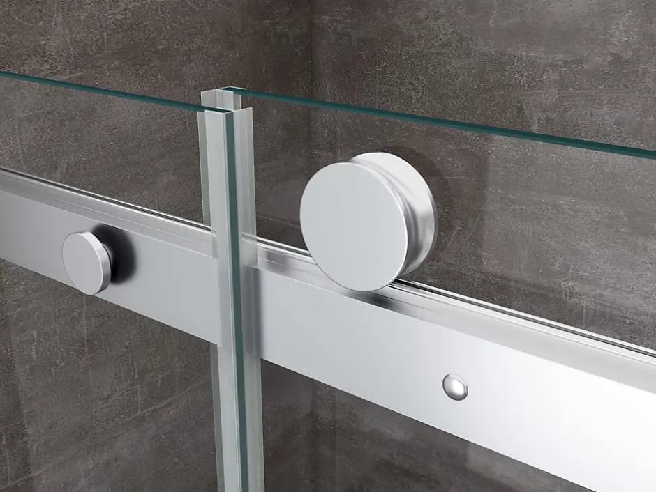 Laneri Porte de douche de 8 mm pour installation en niche H.190 avec ouverture coulissante et rèversible - 180 cm