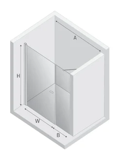 Otitec Porte de Douche Encastrée Pivotante - 160 x 195 - OR BROSSÉ - NEW SOLEO