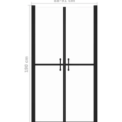 Vidaxl Porte de douche ESG transparent (88-91)x190 cm* Porte De Douche