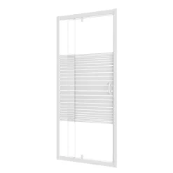Aurlane Porte de Douche Extensible de 69 a 80 x 185cm - Profil Blanc - Verre Trempé 4mm - FLEXY* Porte De Douche