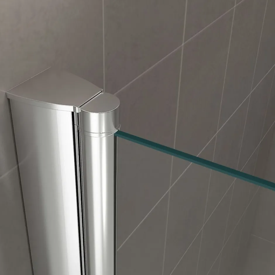 Saniverre Porte de douche GINA H.195 réglable de 84 à 88 cm verre 6 mm transparent -* Porte De Douche