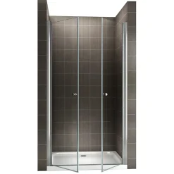 Saniverre Porte de douche GINA H.195 réglable de 84 à 88 cm verre 6 mm transparent -* Porte De Douche
