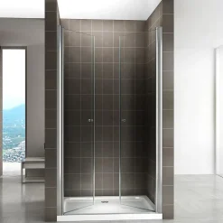 Saniverre Porte de douche GINA H.195 réglable de 104 à 108 cm verre 6 mm transparent -