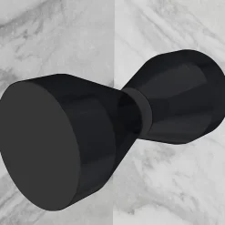 Saniverre Porte de douche GINA-BLACK H.195 cm, largeur réglable 104 à 108 cm, verre 6 mm, anticalcaire -