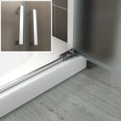 Saniverre Porte de douche KAYA H.185 réglable de 86 à 89 cm verre 6 mm opaque -* Porte De Douche