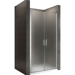 Saniverre Porte de douche KAYA H.185 réglable de 86 à 89 cm verre 6 mm opaque -* Porte De Douche