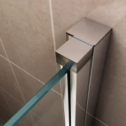 Saniverre Porte de douche KAYA H.180 réglable de 74 à 77 cm verre 6 mm semi-opaque -