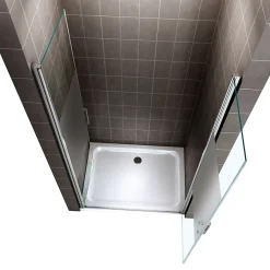 Saniverre Porte de douche KAYA H.180 réglable de 77 à 80 cm verre 6 mm semi-opaque -