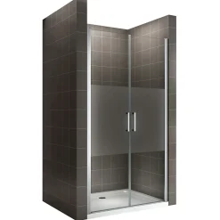 Saniverre Porte de douche KAYA H.180 réglable de 77 à 80 cm verre 6 mm semi-opaque -