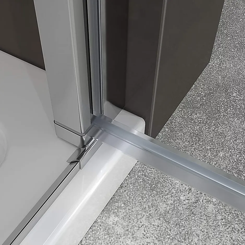 Saniverre Porte de douche KIMI H.180 largeur réglable 70 à 73 cm verre transparent -