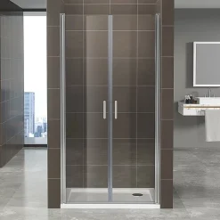 Saniverre Porte de douche KIMI H.180 largeur réglable 88 à 91 cm verre transparent -* Porte De Douche