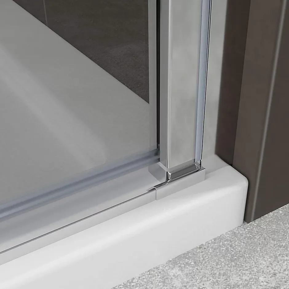 Saniverre Porte de douche KIMI H.180 largeur réglable 88 à 91 cm verre transparent -* Porte De Douche