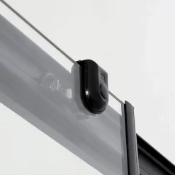Kiamami Valentina Porte de douche niche noir mat avec ouverture réversible 120 cm - city* Porte De Douche