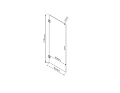 Porte de douche pivotante l.79,3 cm pour cabine Serenity l.90 cm* Cabine De Douche Pmr