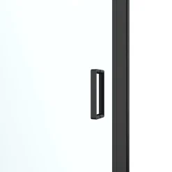 GoodHome Porte de douche pivotante l.90 x H.195 cm, verre transparent, profilés alu noir, Ledava* Porte De Douche