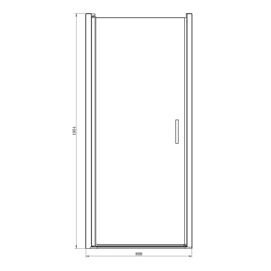 GoodHome Porte de douche pivotante l.90 x H.195 cm, verre transparent, profilés alu noir, Ledava* Porte De Douche