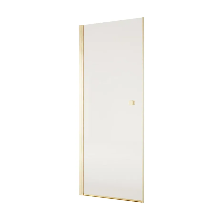 Aurlane Porte de Douche Pivotante 80x180 cm en Verre Trempe 5 mm - Finition Or Brosse - GOLD ELEMENTARY* Porte De Douche