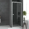 Galedo Porte de douche pivotante blanc Spot transparent 70 à 80cm* Porte De Douche