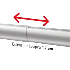 Schulte Porte de douche pivotante largeur extensible de 89 à 101cm, H. 185 cm, verre transparent, profilé chromé, Impériale
