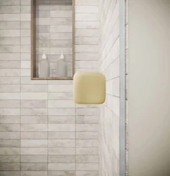 Aurlane Porte de Douche Pivotante 70x180 cm en Verre Trempe 5 mm - Finition Or Brosse - GOLD ELEMENTARY