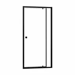 Aurlane Porte de douche Pivotante Noir 80-90x185cm - Extensible de 78 à 90 cm - BLACK SLIDE 80 90* Porte De Douche