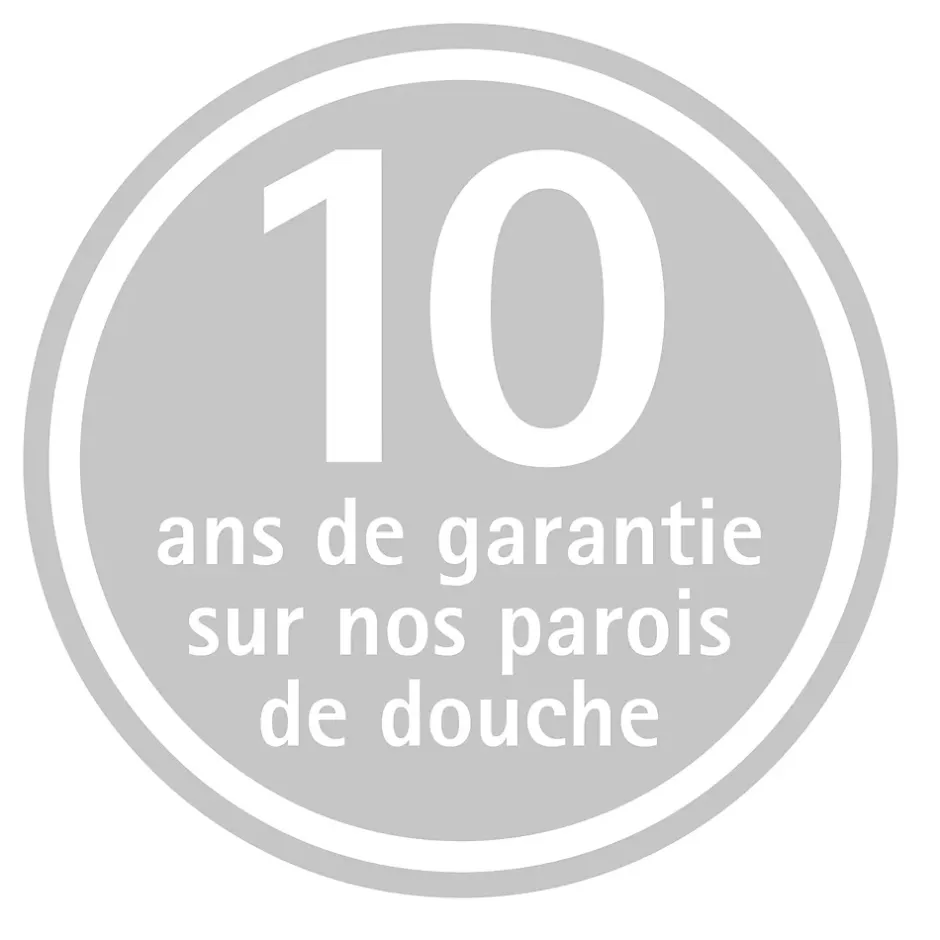 Schulte Porte de douche pivotante en niche l.100 x H.200 cm, verre transparent, profilé blanc mat, Impériale