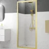 Galedo Porte de douche pivotante 90 x 200 cm, profilés alu doré brossé, Factory Gold* Porte De Douche
