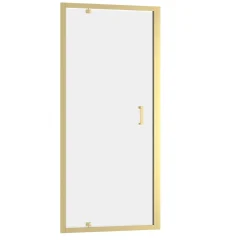 Galedo Porte de douche pivotante 90 x 200 cm, profilés alu doré brossé, Factory Gold* Porte De Douche