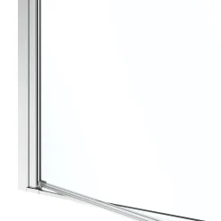 GoodHome Porte de douche pivotante l.80 x H.195 cm, bandes miroir, profilés alu chrome, Ledava* Porte De Douche
