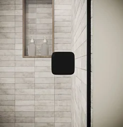 Aurlane Porte de Douche Pivotante 70x180 cm en Verre Trempe 5 mm - Finition Noire - DARK ELEMENTARY